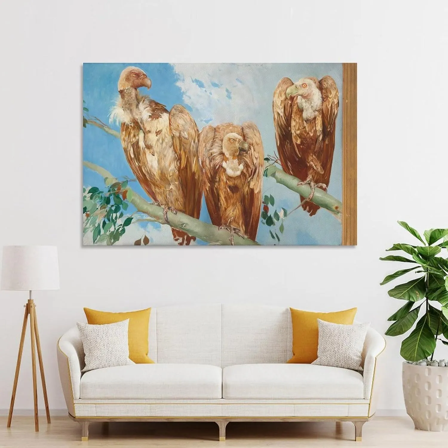 Giulio Sartorio Wall Art-Falcons Canvas Wall Art Poster Decorative Bedroom Modern Home Print Picture Artworks Posters 12x18inch(30x45cm)