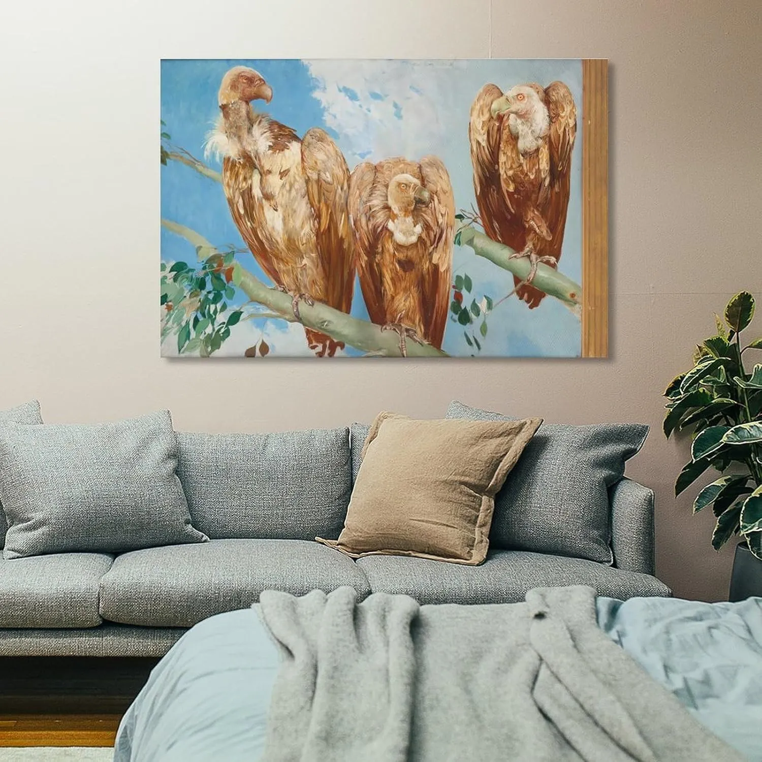 Giulio Sartorio Wall Art-Falcons Canvas Wall Art Poster Decorative Bedroom Modern Home Print Picture Artworks Posters 12x18inch(30x45cm)