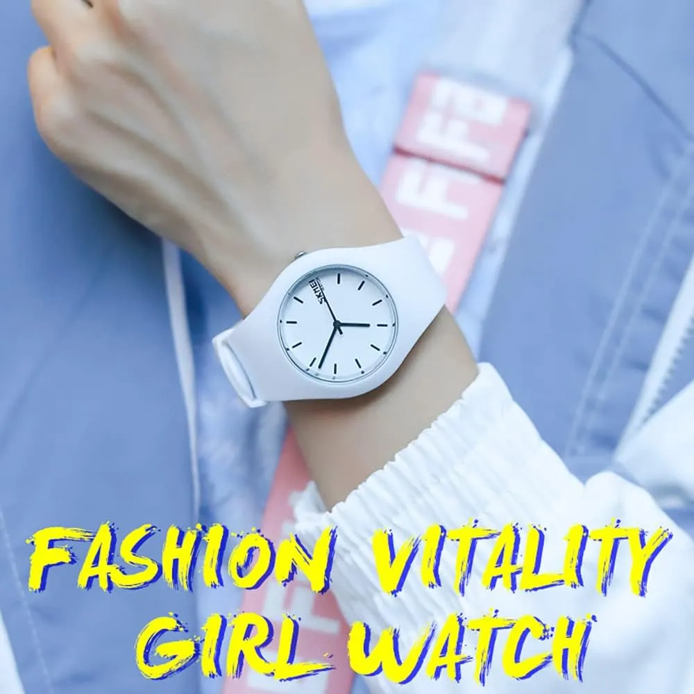 Gosasa Casual Simple Style Silicone Strap Women Men Sports Watches 30M Waterproof