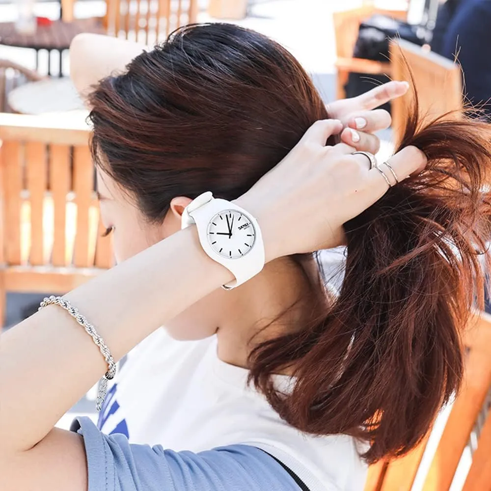 Gosasa Casual Simple Style Silicone Strap Women Men Sports Watches 30M Waterproof