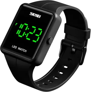 Gosasa Large Face LED Digital Watch Date Time 3Bar Waterproof Wristwatch Men Women Sports Watches