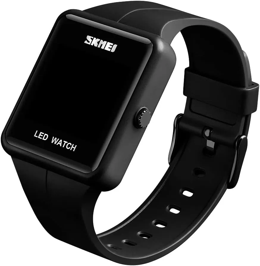 Gosasa Large Face LED Digital Watch Date Time 3Bar Waterproof Wristwatch Men Women Sports Watches
