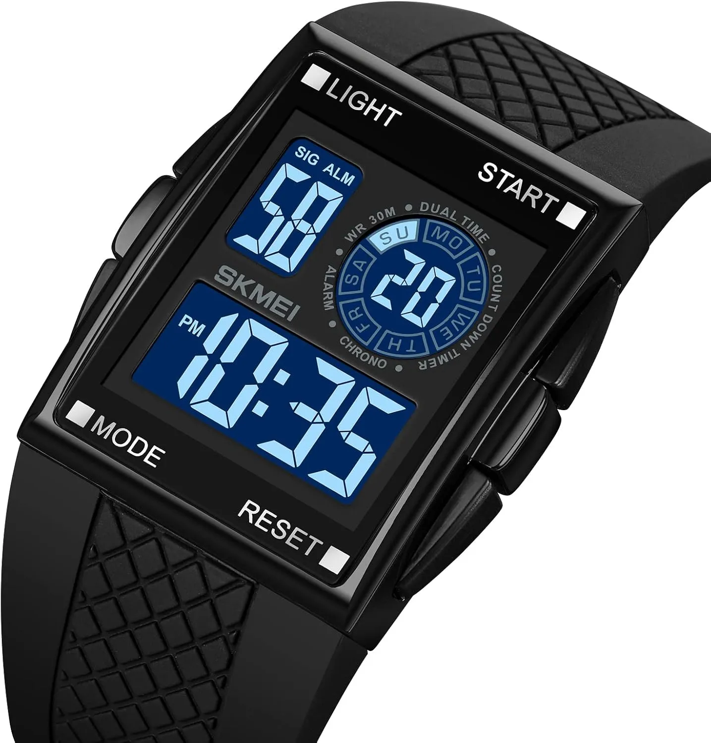 Gosasa Men Sports Military Watches Digital Airplane Shaped LED Light Waterproof Watches