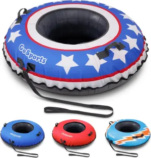GoSports 44 Inch Heavy-Duty Winter Snow Tube with Premium Canvas Cover - Choose Your Style - Commercial Grade Sled