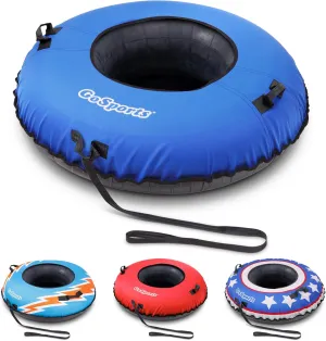 GoSports 44 Inch Heavy-Duty Winter Snow Tube with Premium Canvas Cover - Choose Your Style - Commercial Grade Sled