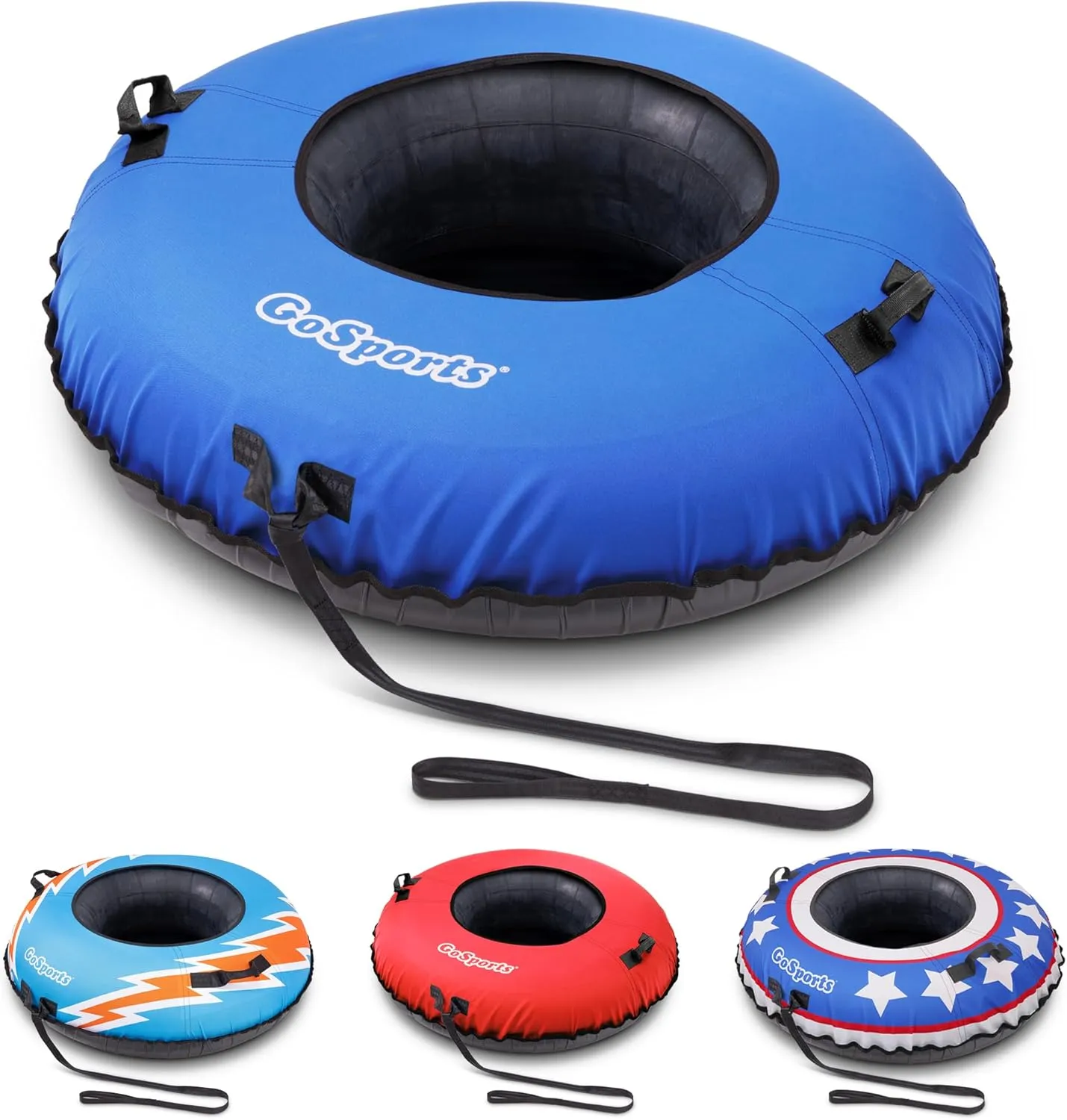 GoSports 44 Inch Heavy-Duty Winter Snow Tube with Premium Canvas Cover - Choose Your Style - Commercial Grade Sled