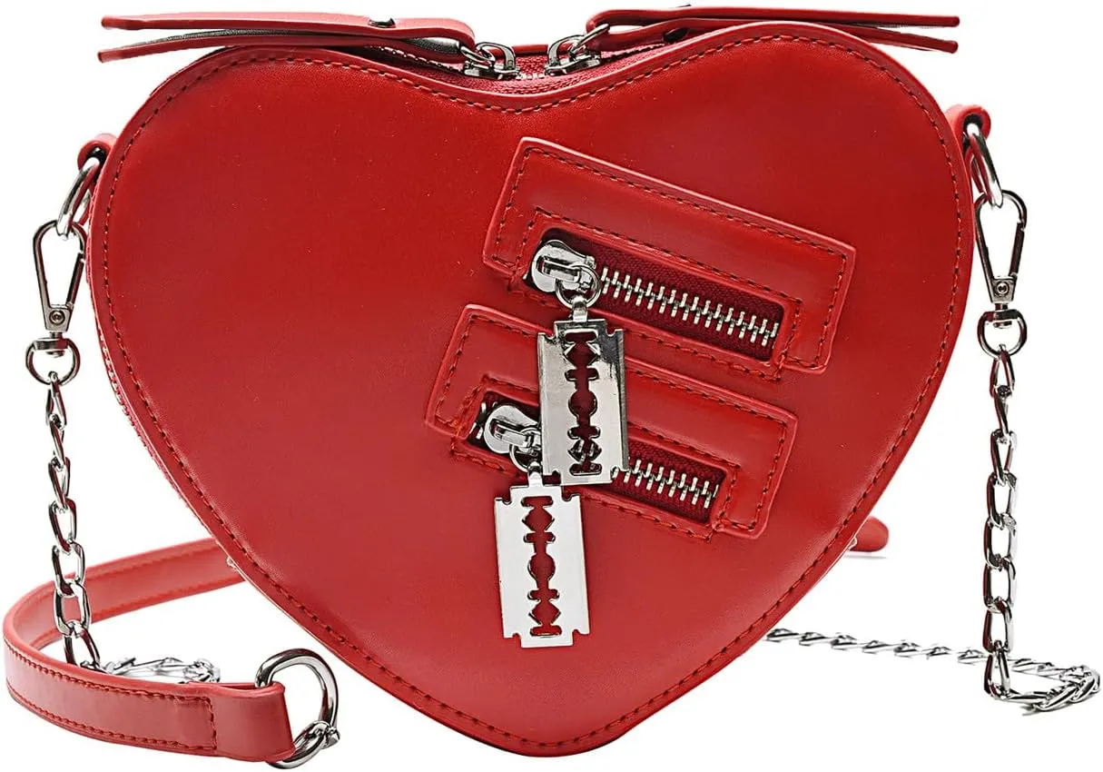 Gothic Punk purse bag Y2K Heart Cute Lolita shoulder bag for women