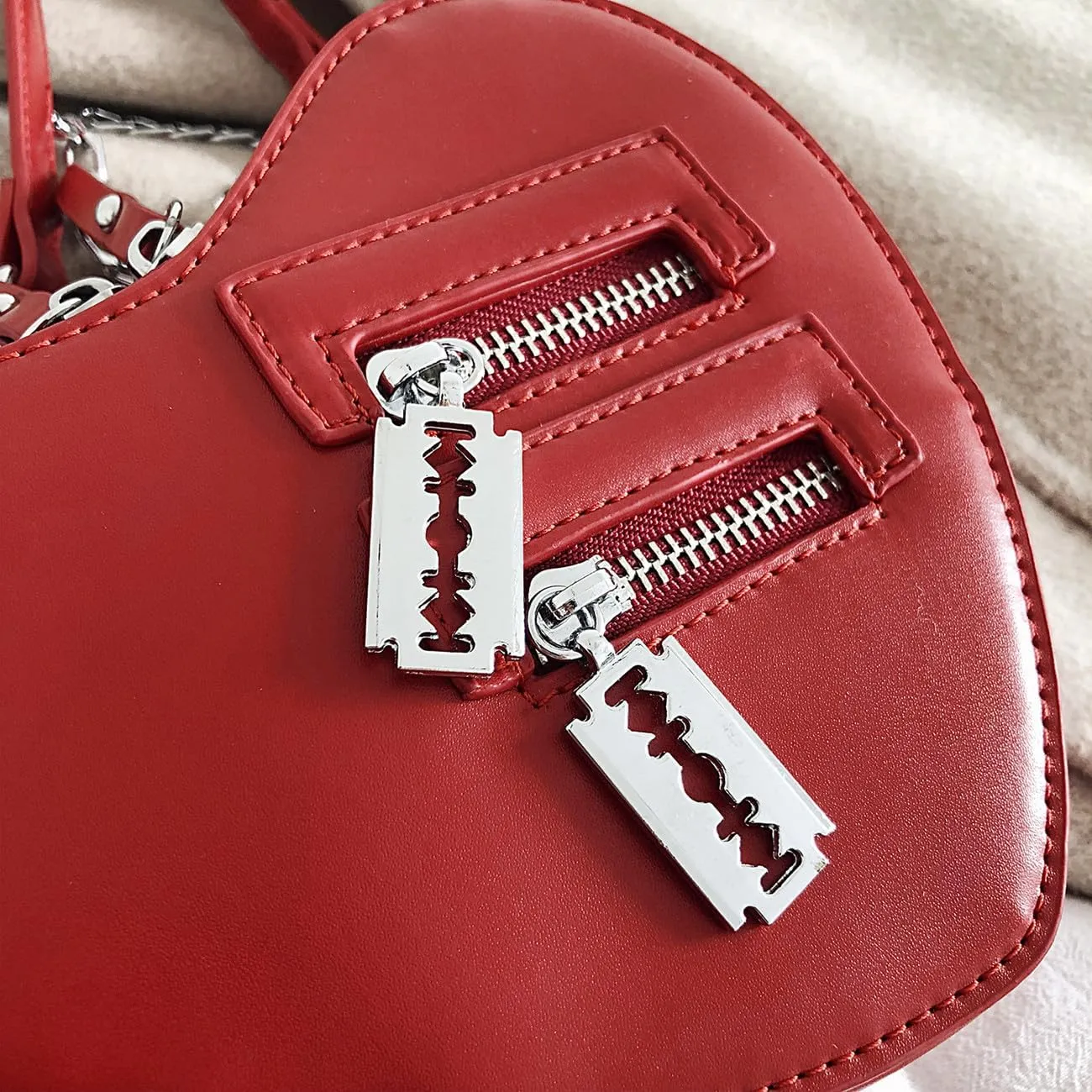 Gothic Punk purse bag Y2K Heart Cute Lolita shoulder bag for women