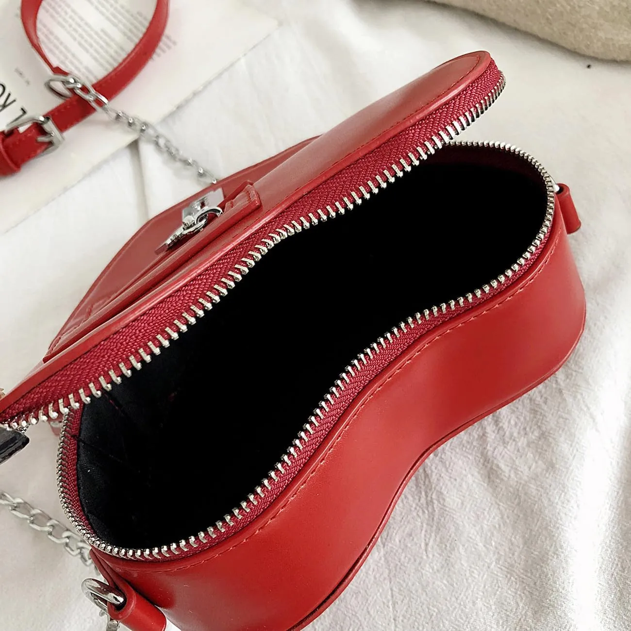 Gothic Punk purse bag Y2K Heart Cute Lolita shoulder bag for women