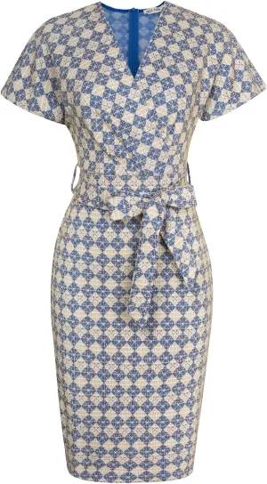 GRACE KARIN Women's Tweed Work Pencil Dress Stretchy Business Office Bodycon Midi Dresses Short Sleeve