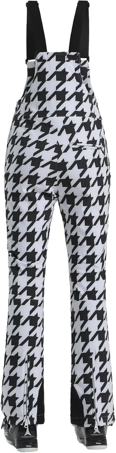 GSOU SNOW Womens Ski Bibs Snow Pants Snowboard Slim Overalls Insulated Waterproof Windproof Warm Winter