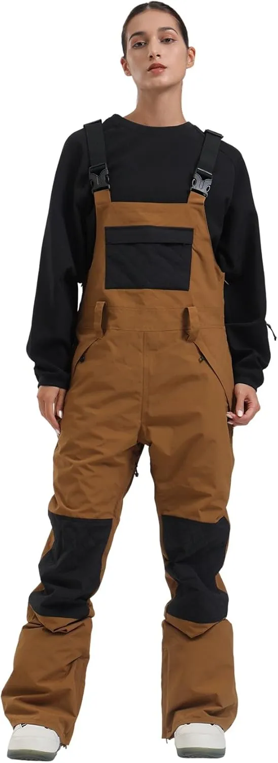 GSOU SNOW Womens Ski Bibs Snowboard Pants Snow Overalls Waterproof Windproof Winter Outdoor Sports