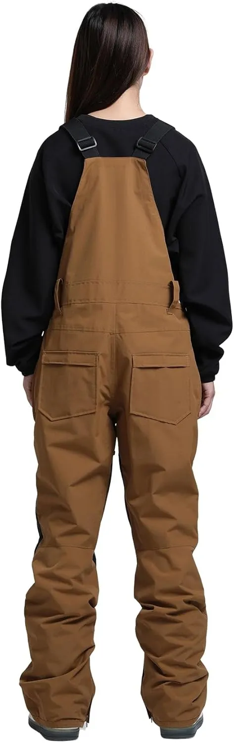 GSOU SNOW Womens Ski Bibs Snowboard Pants Snow Overalls Waterproof Windproof Winter Outdoor Sports