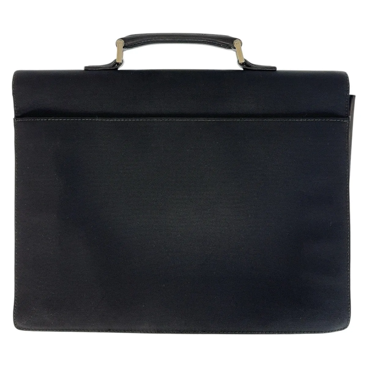 GUCCI Business bag 015 3714 leather Black SilverMetal Business Bags Briefcases mens Used
