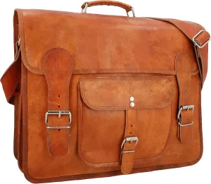 Gusti Shoulder Bag Leather - Leon Business Bag Messenger Bag Briefcase Vintage Brown Leather