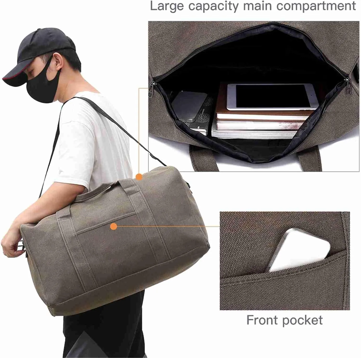 Gym Bag, Duffle Bag for Travel Duffle Bag Sports Bag Gym Duffle Bag Waterproof Sports Duffel Bags for Travel Sports (#3)