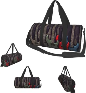 Gym Bags Small Guitar pattern Duffel Bag Overnight Bag with Shoe Compartment Carryon Bag for Men Women
