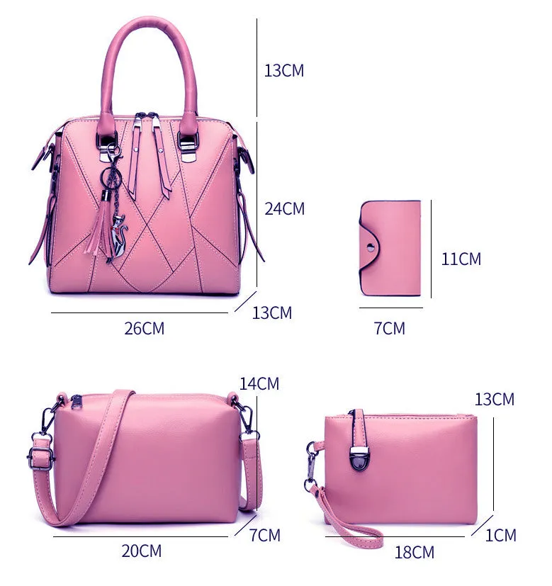 H1730 - Korean Simple Shoulder Handbag Set