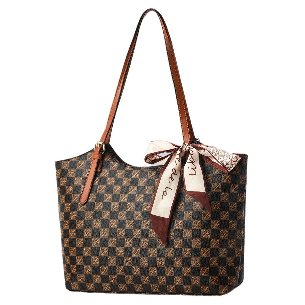 H1846 - Printed Large Tote Handbag