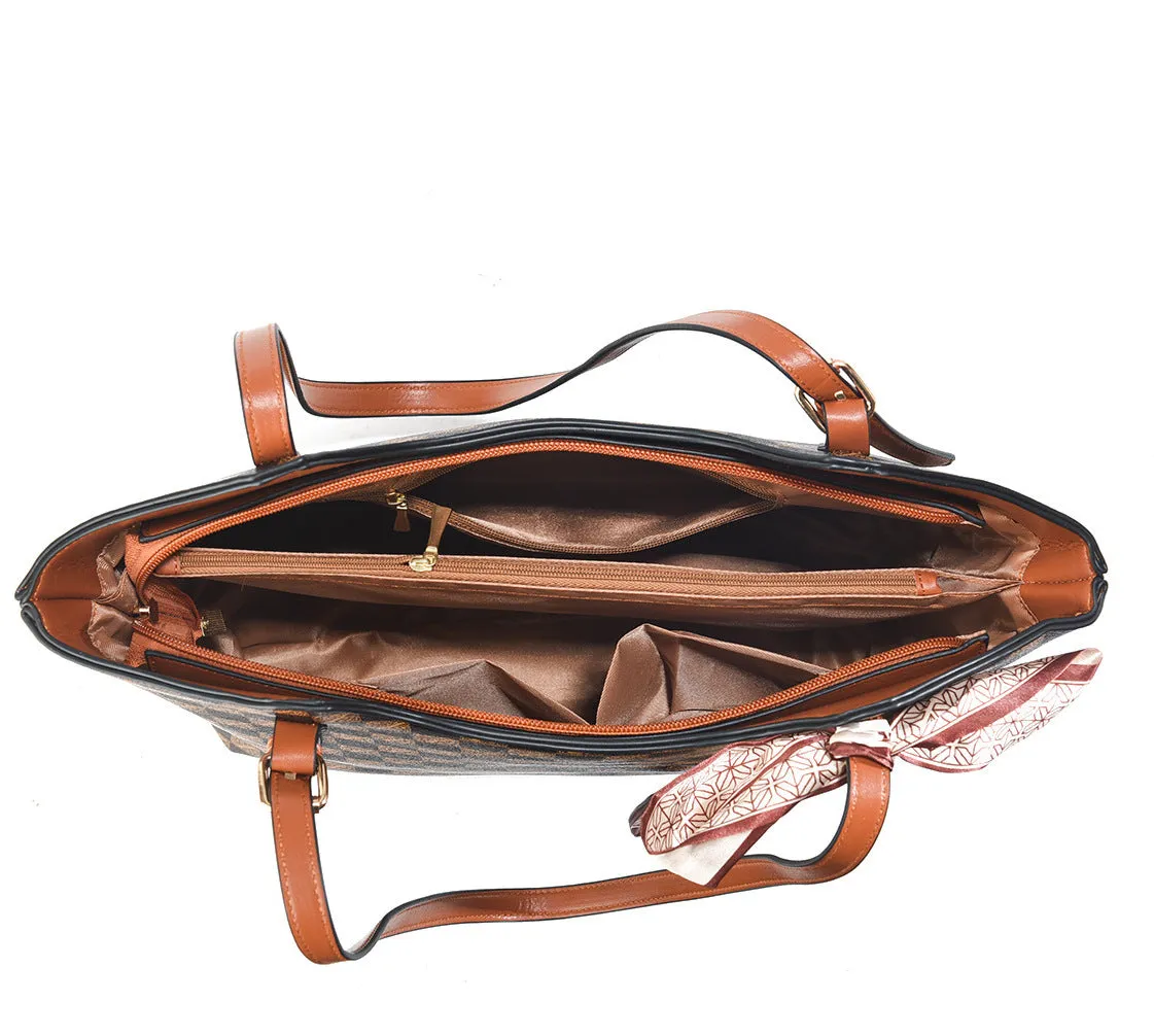 H1846 - Printed Large Tote Handbag
