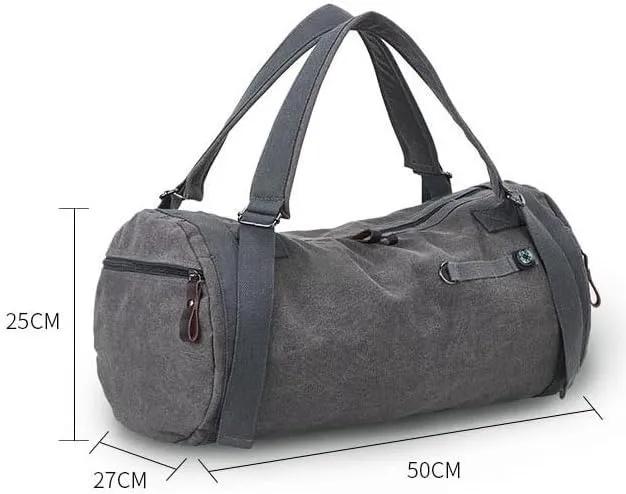 Habrur Duffel Bag 19in Duffle Bag for Men Canvas Travel Duffel Bags Women Overnight Weekender Bag Traveling Overnight Bag Travel (Color : D, Size : 50 * 27 * 25cm)