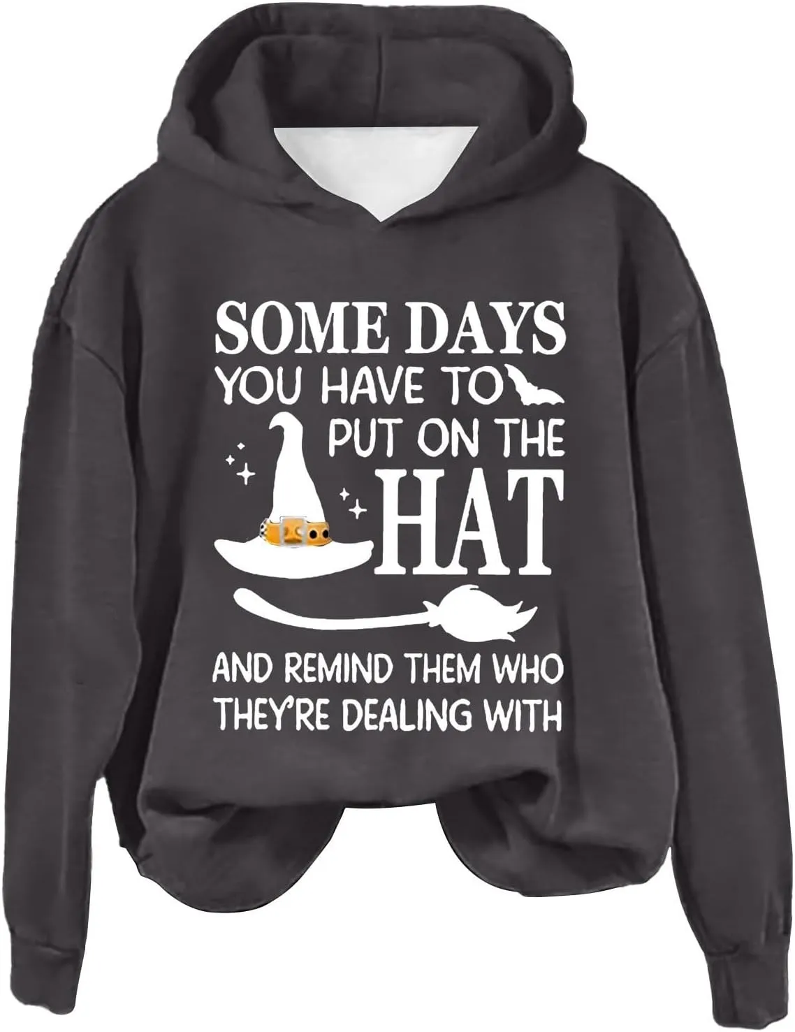 Halloween spooky Sweatshirts Women's Fashion Casual Letter Halloween Printed Round Halloween Cute Crewneck