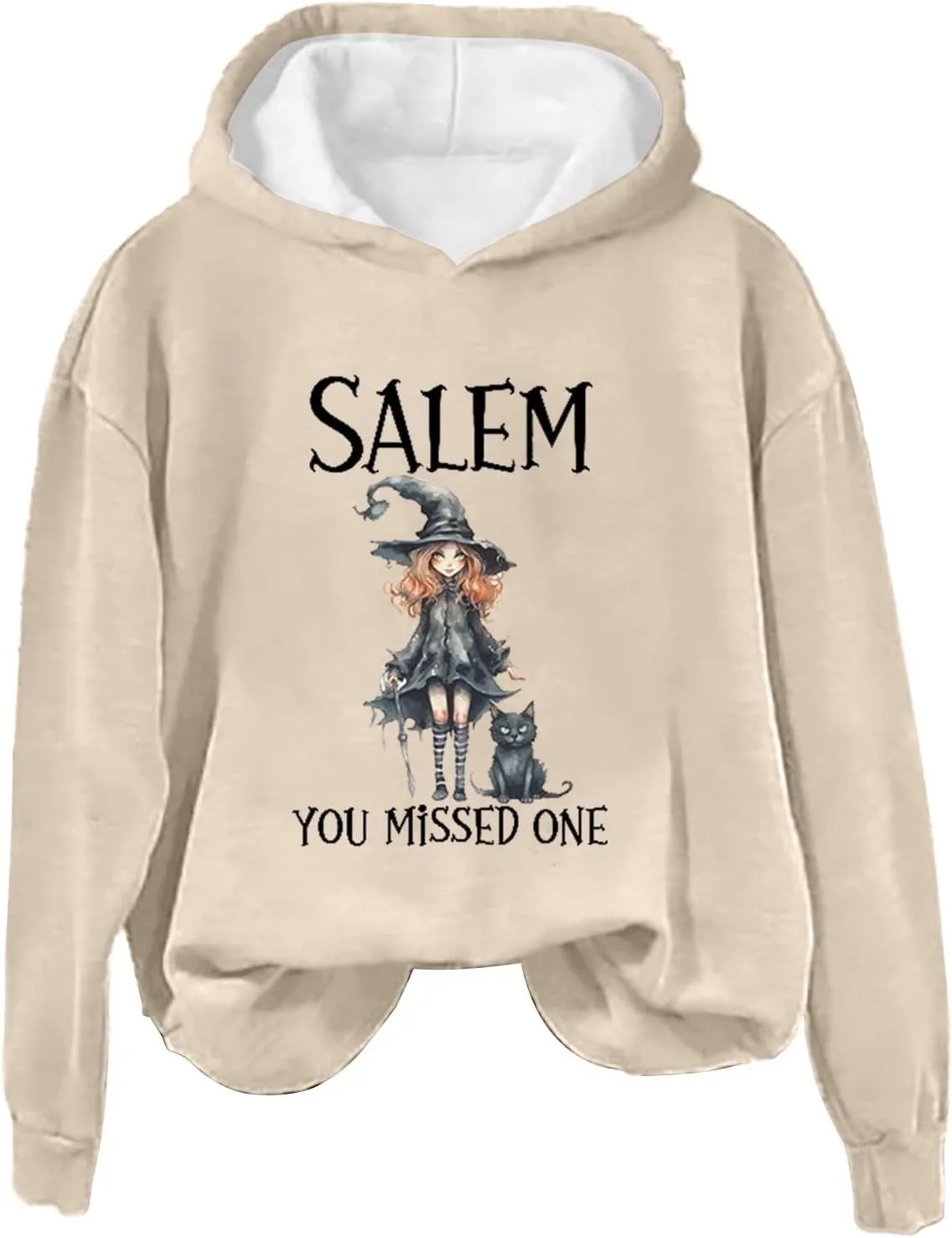 Halloween Sweatshirts Tops Fall Clothes 2024 Women's Fashion Casual Letter Halloween Printed Round Neck Long Sleeve