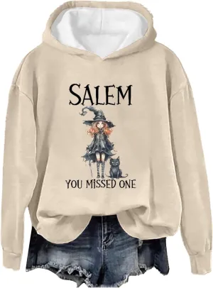 Halloween Sweatshirts Tops Fall Clothes 2024 Women's Fashion Casual Letter Halloween Printed Round Neck Long Sleeve