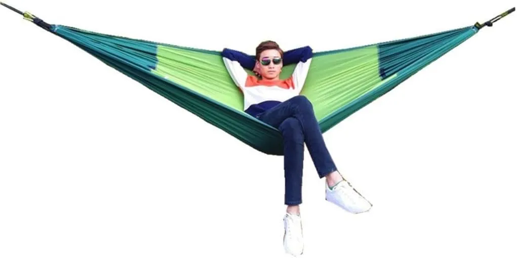 Hammocks Outdoor Camping Canvas Hammock Single Double Camping Thickened Hanging Chair Dormitory Swing Portable Camping Hammocks(Red,Large)