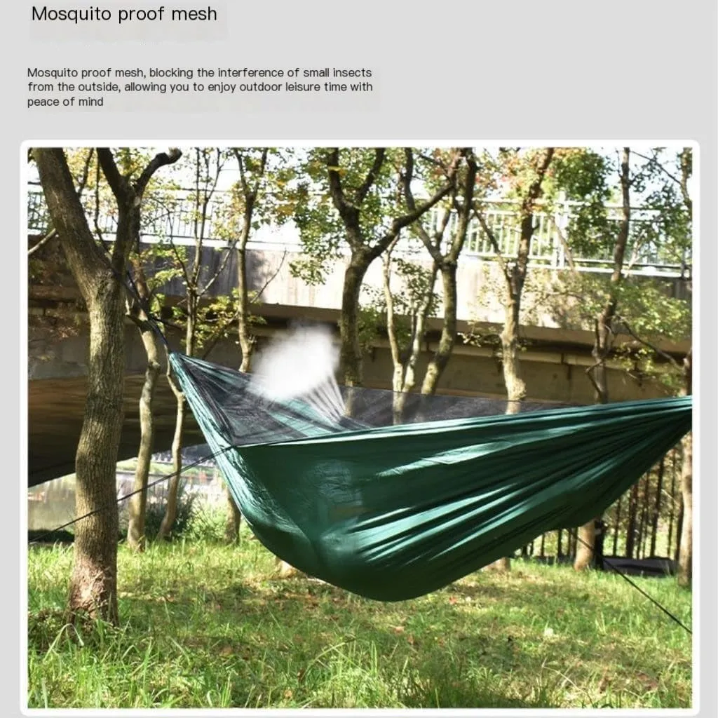 Hamock Outdoor Thickened Canvas Outdoor Bent Wooden Stick Hanging Sheet Double Hammock Swing Dormitory Camping Hanmock(A)