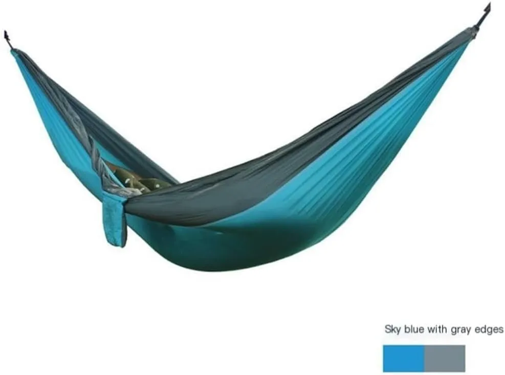 Hamock Outdoor Thickened Canvas Outdoor Bent Wooden Stick Hanging Sheet Double Hammock Swing Dormitory Camping Hanmock(A)
