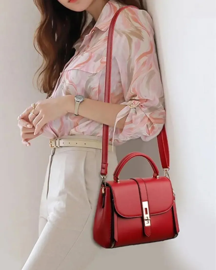 Hand & Crossbody Bag with Twist Lock.