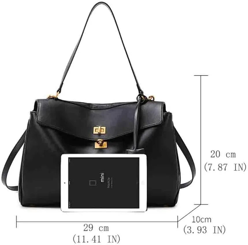 Handbags for women rodeo bag black shoulder bag leather handbag fashion aesthetic crossbody bag (Small,Black)