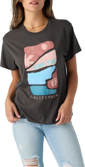 Hang Ten Women's Graphic T-Shirt - Comfortable Casual Graphic Tees for Women - Short Sleeve Screen Printed Tshirt