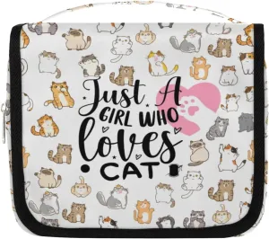 Hanging Toiletry Bag for Women And Men,Cute Cat Travel Cosmetic Makeup Bag Travel Organizer,Waterproof Travel Bag for Toiletries Accessories,Travel Essentials - Cat Lover