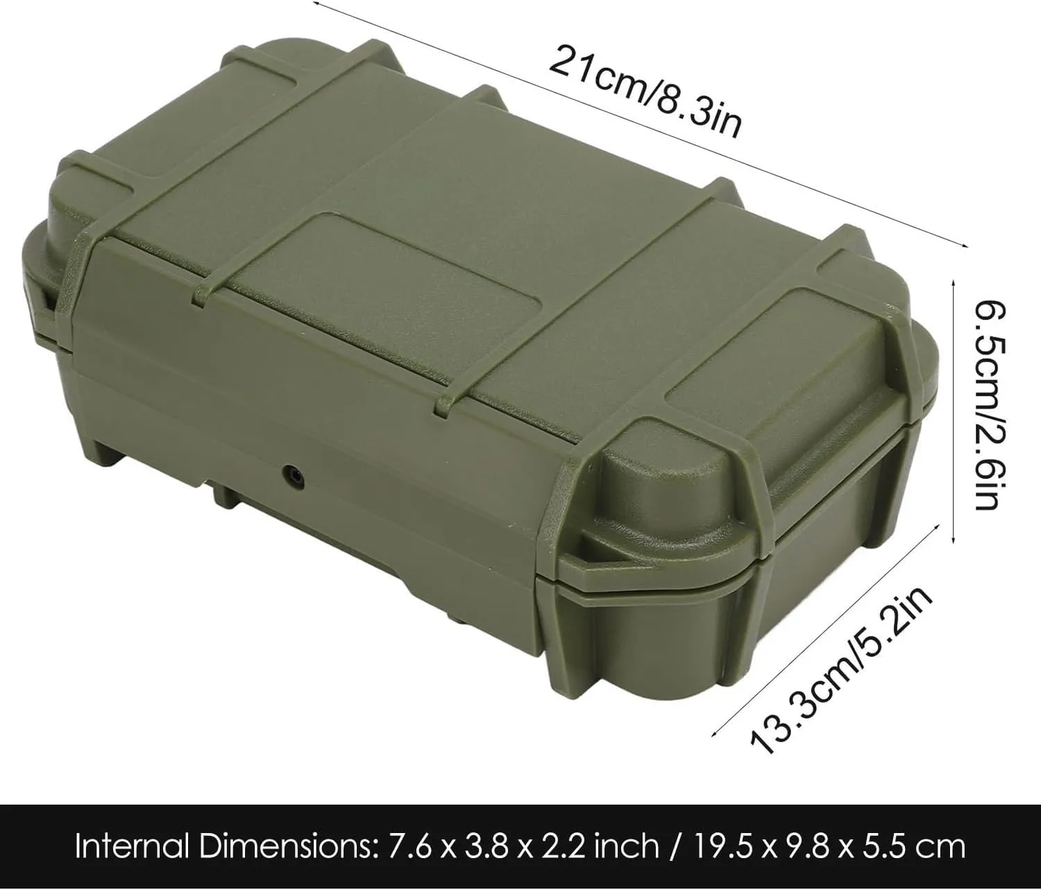 Hapivida Waterproof Dry Box Protective Case, 2Pcs Outdoor Waterproof Shockproof Boxs ABS Plastic Storage Tool Box for Camping, Fishing, Hiking, Water Sports