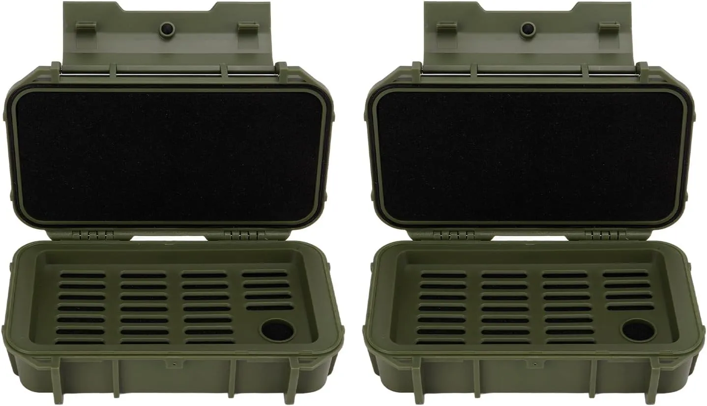 Hapivida Waterproof Dry Box Protective Case, 2Pcs Outdoor Waterproof Shockproof Boxs ABS Plastic Storage Tool Box for Camping, Fishing, Hiking, Water Sports
