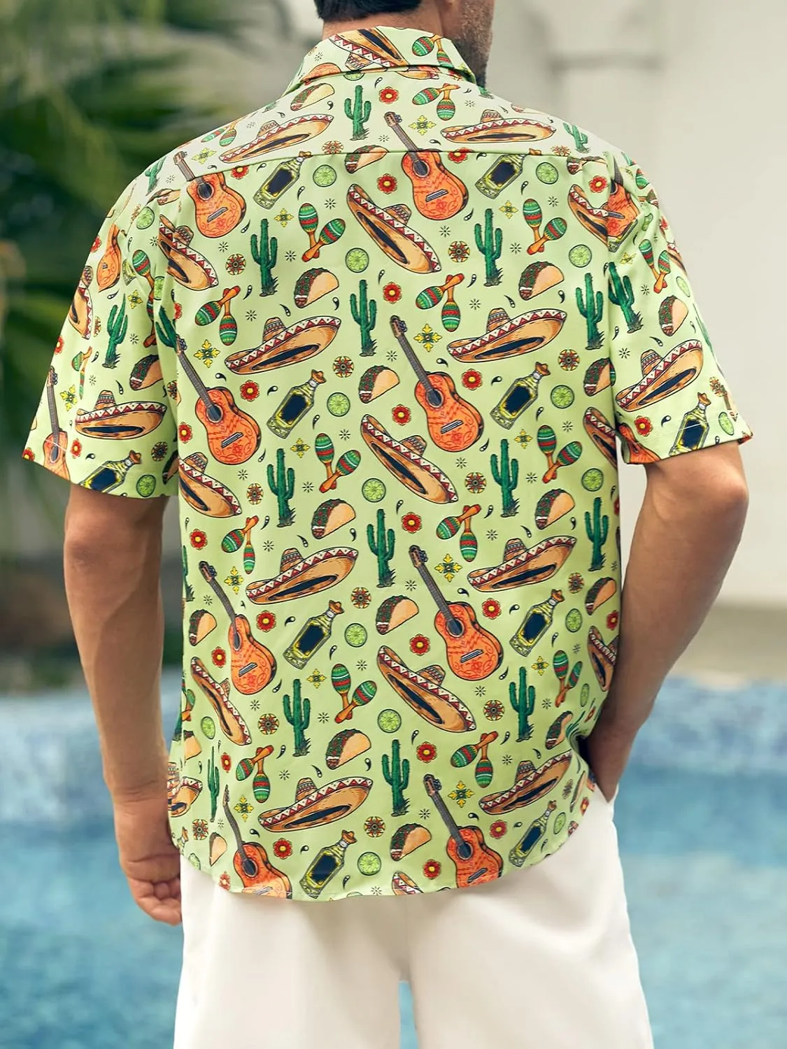 Hardaddy Men's Hawaiian Shirt Short Sleeve Funny Printed Casual Button Down Aloha Shirts