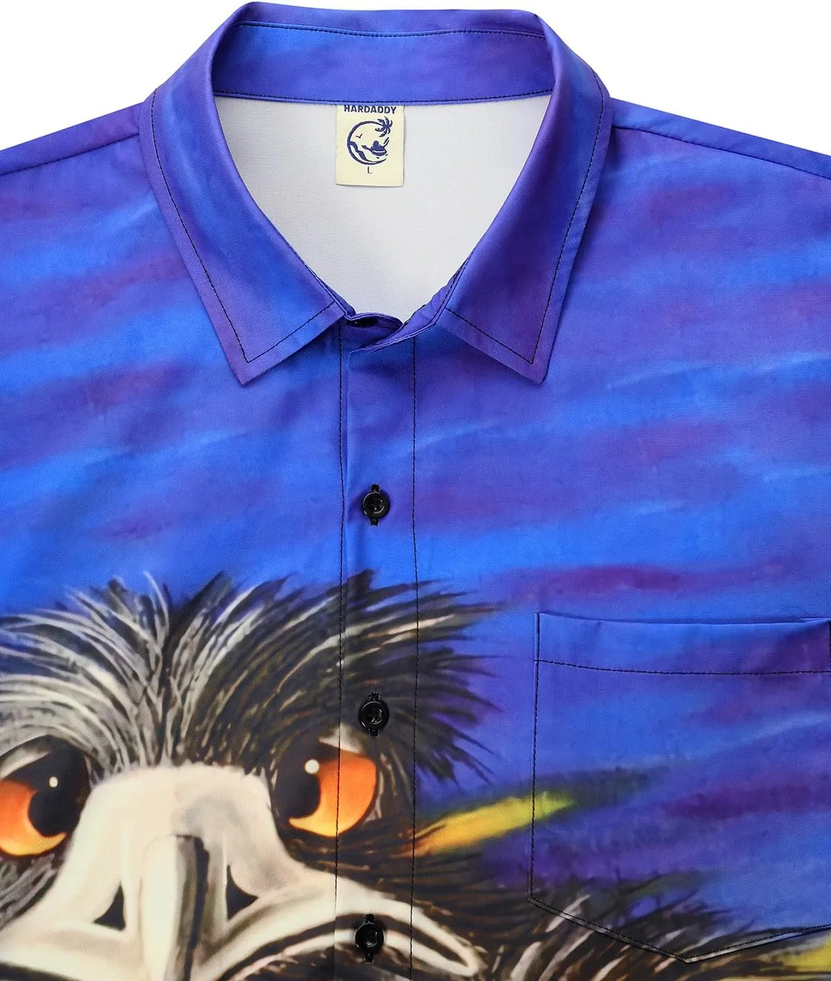 Hardaddy Men's Hawaiian Shirt Short Sleeve Funny Printed Casual Button Down Aloha Shirts