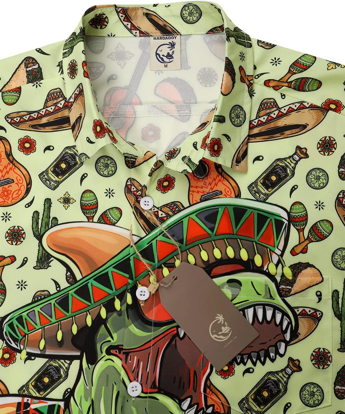 Hardaddy Men's Hawaiian Shirt Short Sleeve Funny Printed Casual Button Down Aloha Shirts
