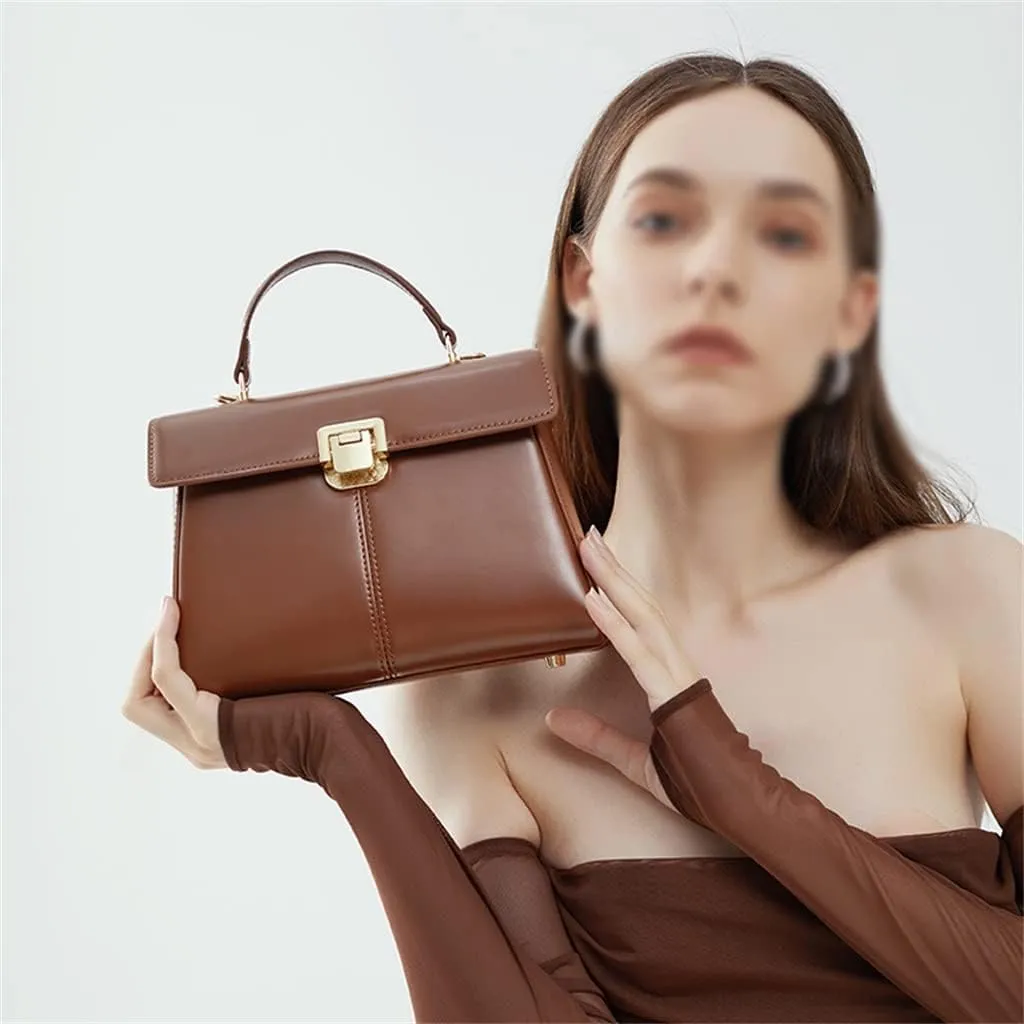 HBJWOV Horseshoe Buckle Work Commuting Leather Bag Texture Tote Sigle Shoulder Crossbody Bag Bag