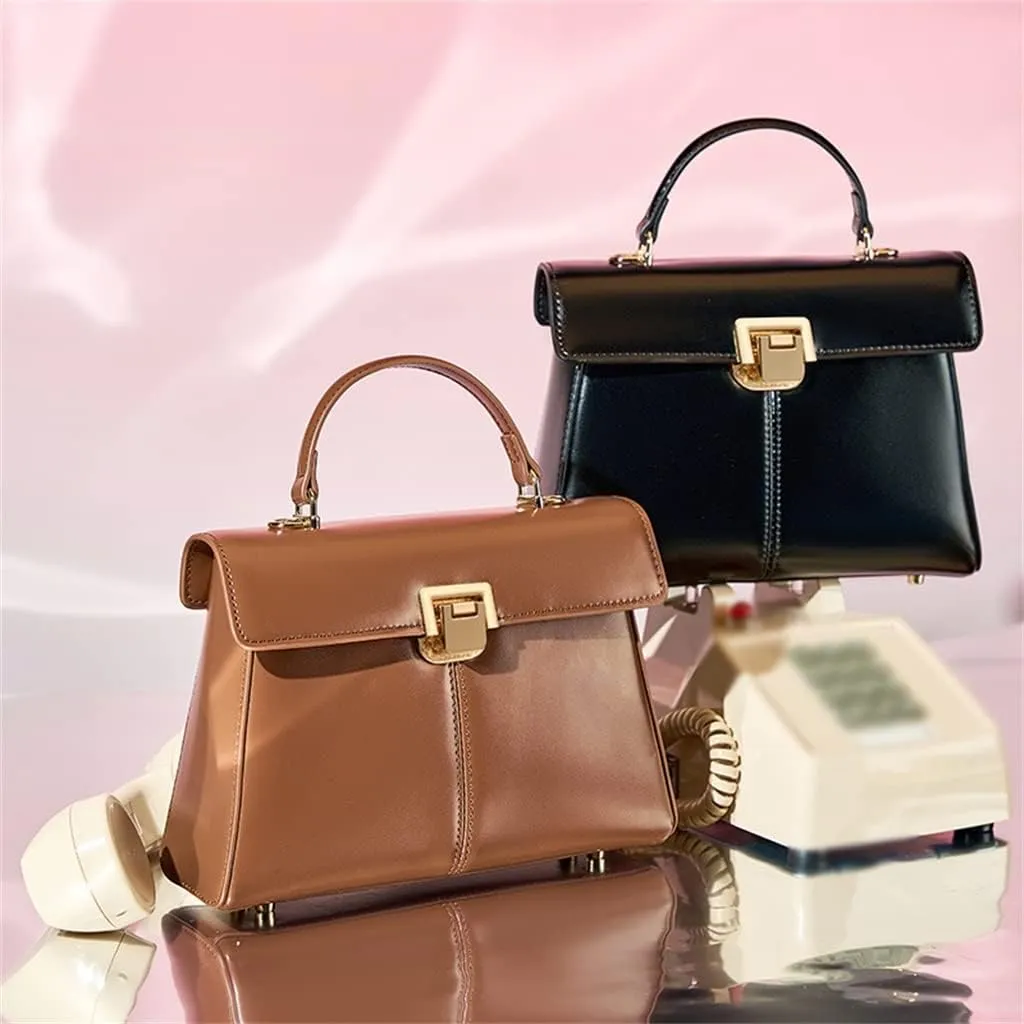 HBJWOV Horseshoe Buckle Work Commuting Leather Bag Texture Tote Sigle Shoulder Crossbody Bag Bag