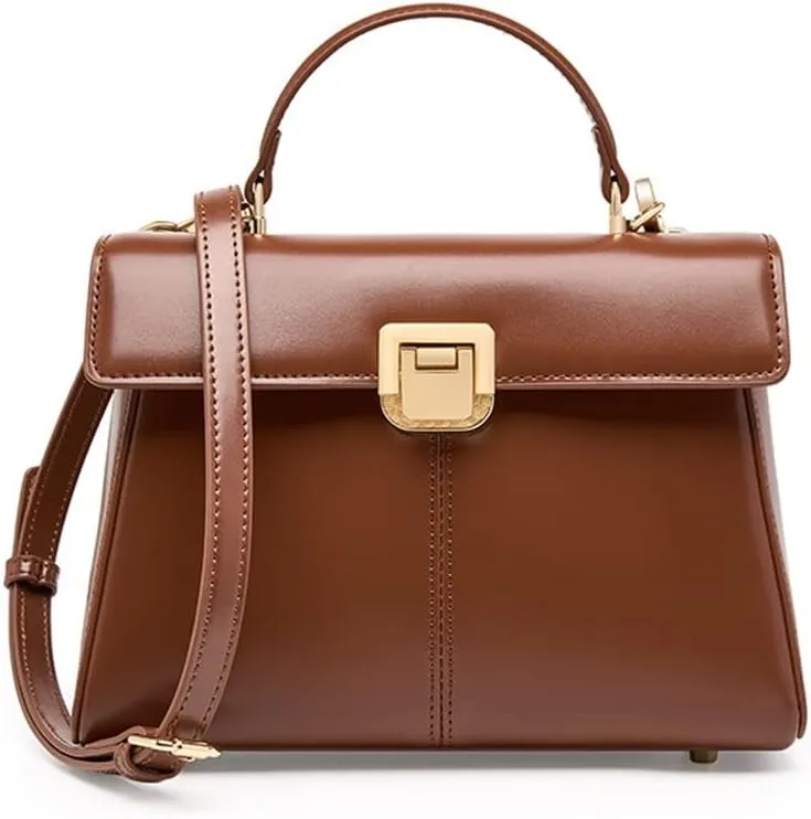 HBJWOV Horseshoe Buckle Work Commuting Leather Bag Texture Tote Sigle Shoulder Crossbody Bag Bag