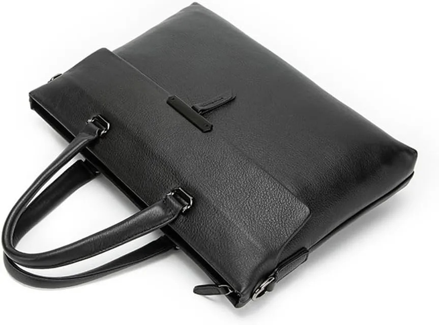 HBJWOV Leather Layer Cowhide Men's Handbag Natural Slam Business Trip Crossbody Briefcase Computer Bag