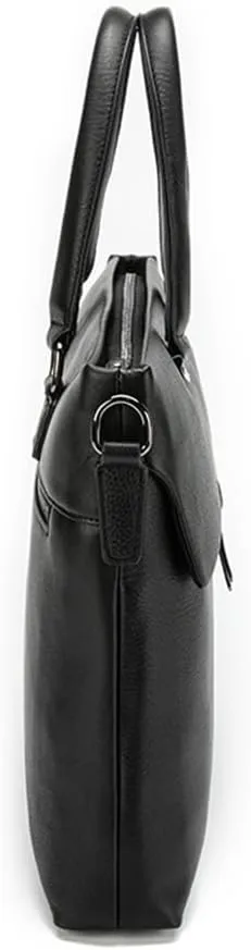 HBJWOV Leather Layer Cowhide Men's Handbag Natural Slam Business Trip Crossbody Briefcase Computer Bag