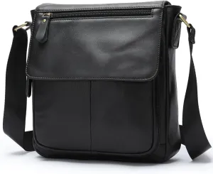Hebetag Leather Shoulder Messenger Bag for Men Travel Business Crossbody Pack Wallet Phone Pouch Purse Pocket Daypack