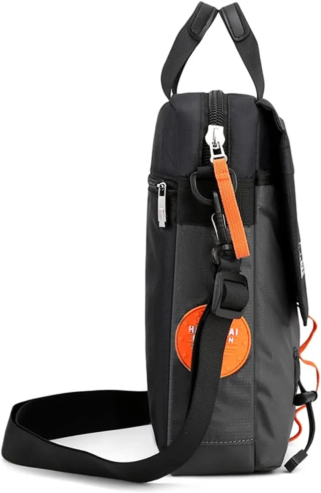 Hebetag Small Leather Shoulder Bag Crossbody Pack for Men Outdoor Travel Business
