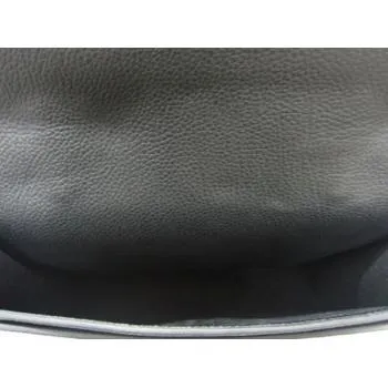 Hermes Briefcases H1048 Unisex Cow Leather Black