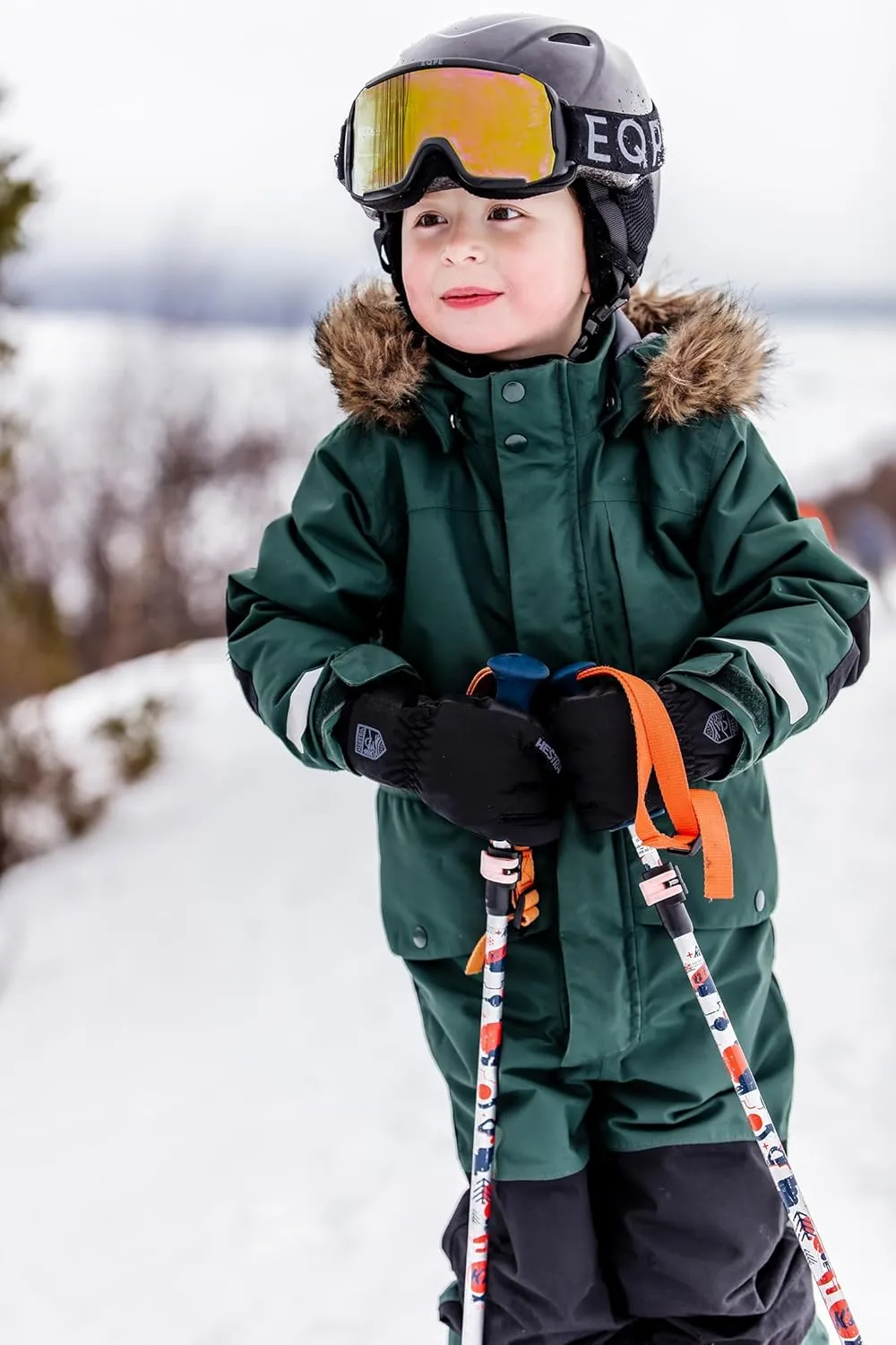 Hestra Ferox Primaloft Junior Glove (Youth 4-13yrs) I Waterproof, Insulated Kids 5-Finger Glove for Skiing, Snowboarding & Playing in The Snow
