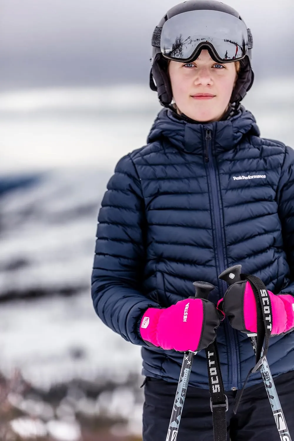 Hestra Ferox Primaloft Junior Mitt (Youth 4-13yrs) I Waterproof, Insulated Mitten, Skiing, Snowboarding & Playing in The Snow